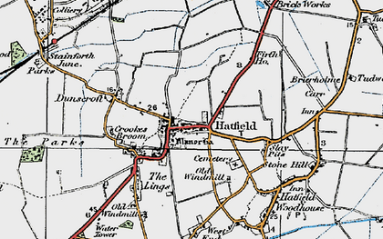 Old map of Hatfield in 1923