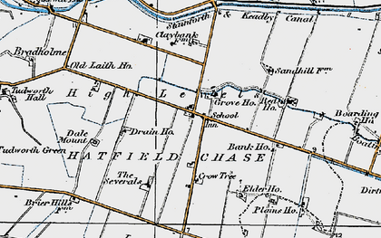 Old map of Hatfield Chase in 1923