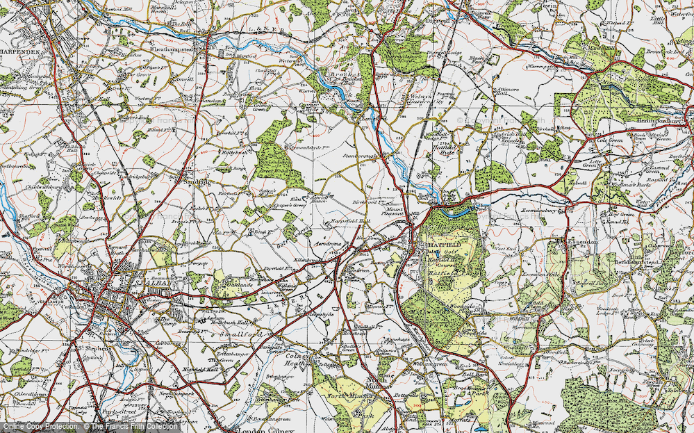 Old Maps of Hatfield Garden Village, Hertfordshire