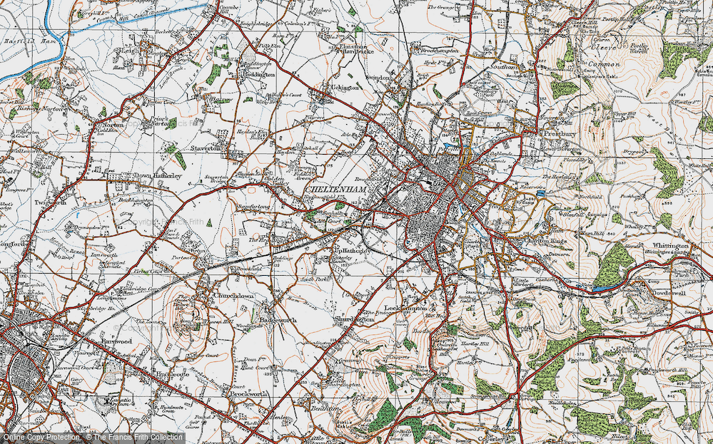 Old Map of Hatherley, 1919 in 1919