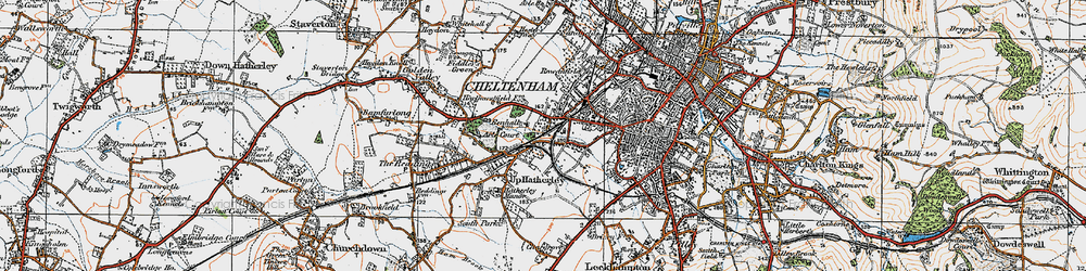 Old map of Hatherley in 1919