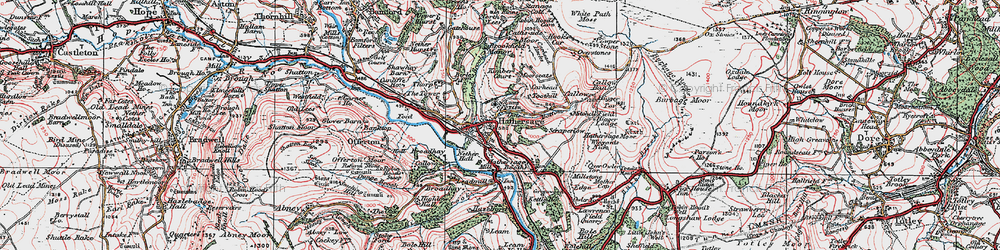 Old map of Hathersage in 1923