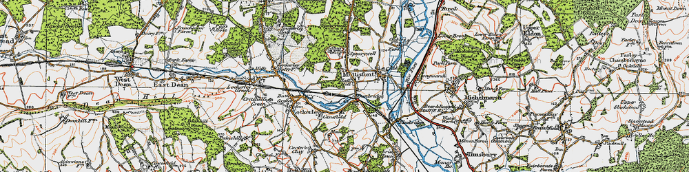 Old map of Hatt Hill in 1919