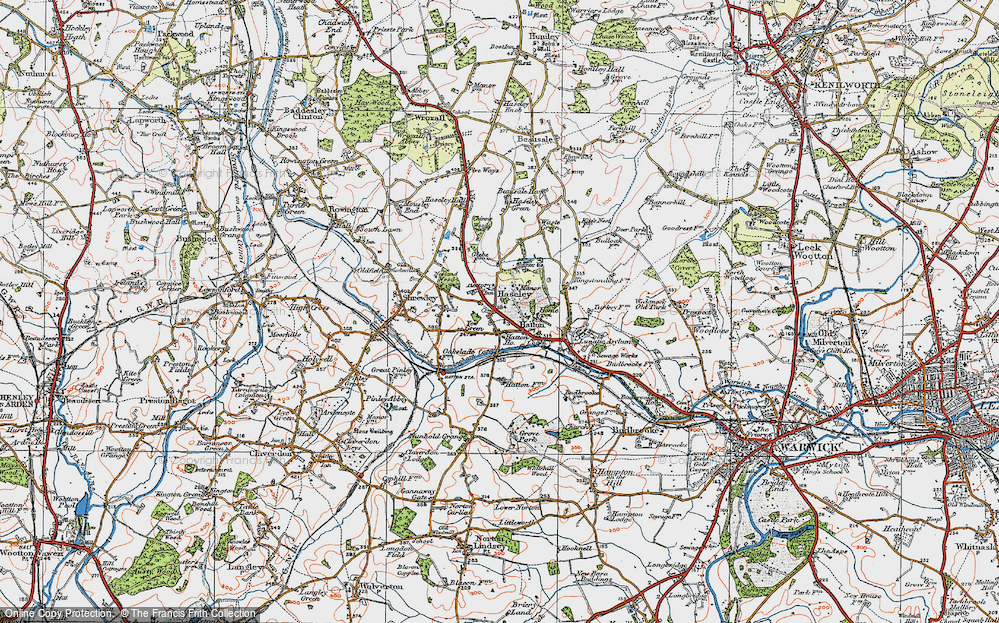 Old Map of Hatton, 1919 in 1919