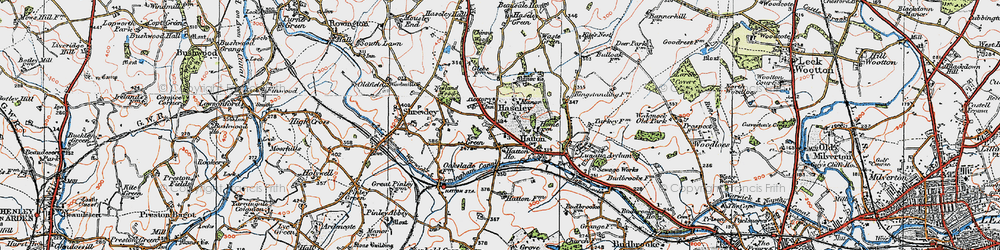 Old map of Hatton in 1919