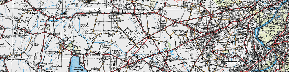 Old map of Hatton in 1920
