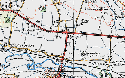Old map of Hatton in 1921