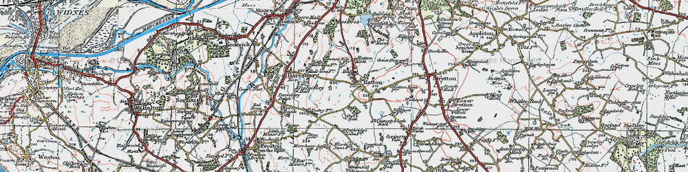 Old map of Hatton in 1923