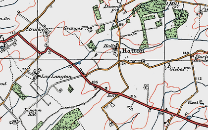 Old map of Hatton in 1923
