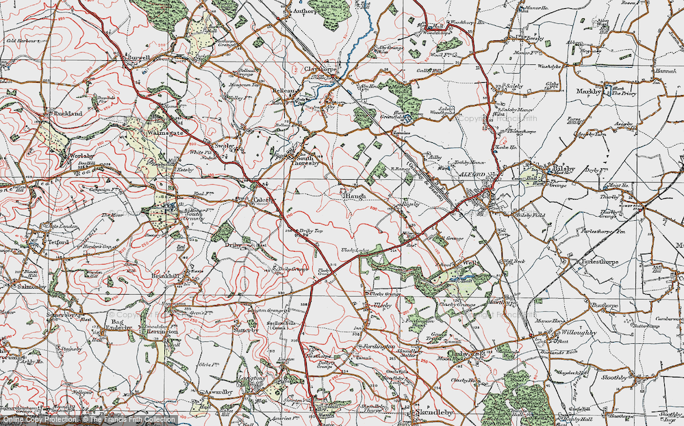 Old Map of Haugh, 1923 in 1923