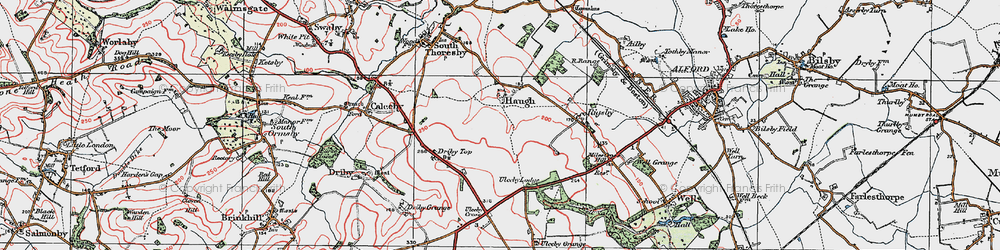 Old map of Haugh in 1923
