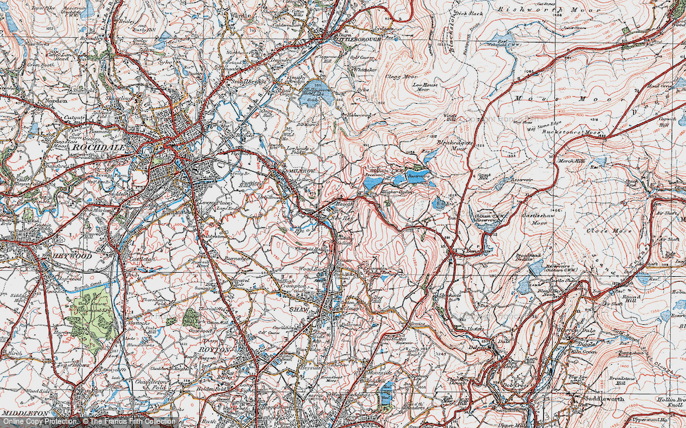 Old Map of Haugh, 1924 in 1924