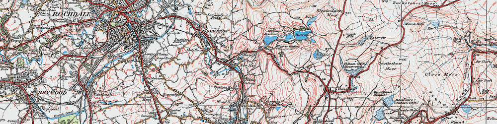 Old map of Haugh in 1924