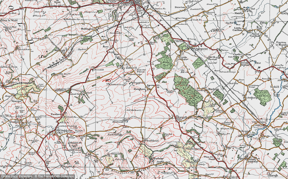 Old Map of Haugham, 1923 in 1923