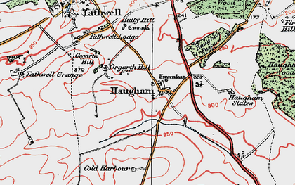 Old map of Haugham in 1923