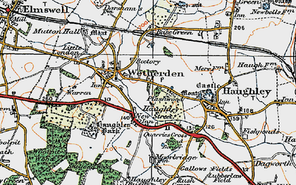 Old map of Broad Border in 1921