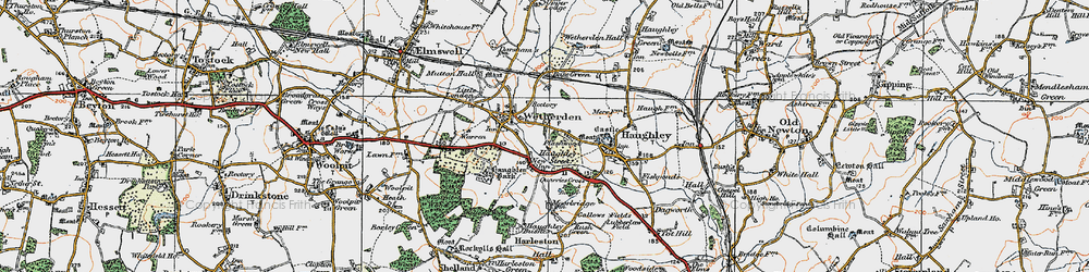 Old map of Broad Border in 1921