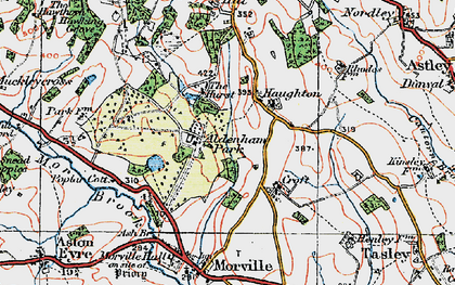 Old map of Aldenham Park in 1921