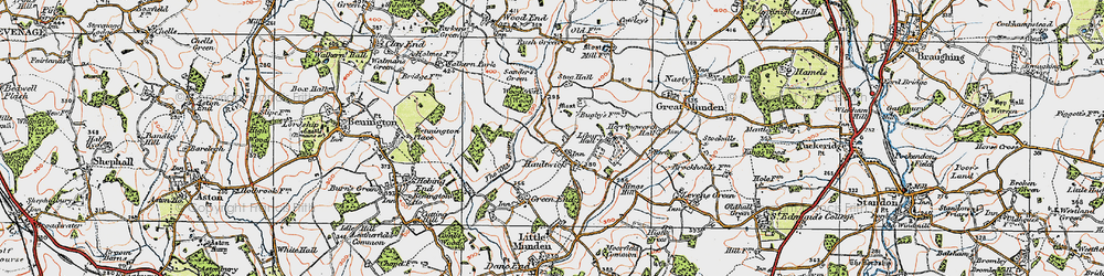 Old map of Libury Hall in 1919