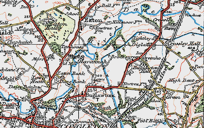 Old map of Buglawton Hall Sch in 1923