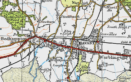 Old map of Havant in 1919