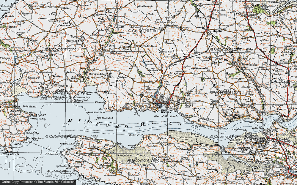 Old Map of Havens Head, 1922 in 1922