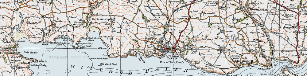 Old map of Havens Head in 1922
