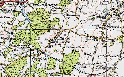 Old map of Havenstreet in 1919