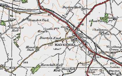 Old map of Haverhill in 1920