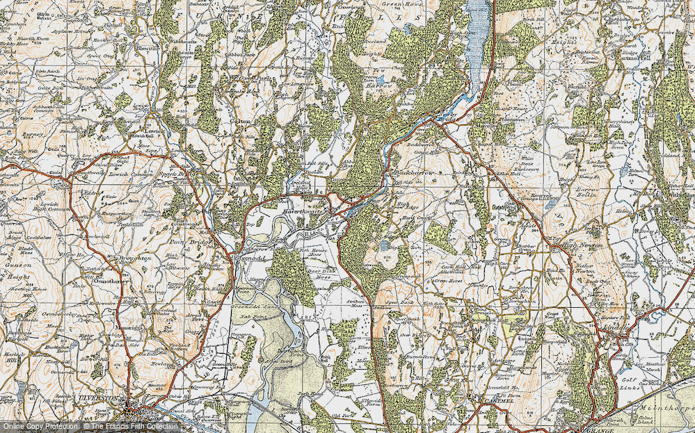 Old Map of Haverthwaite, 1925 in 1925