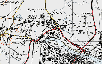 Old map of Haverton Hill in 1925