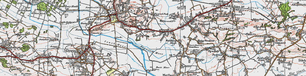 Old map of Havyatt in 1919