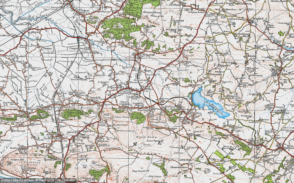 Old Map of Havyatt Green, 1919 in 1919