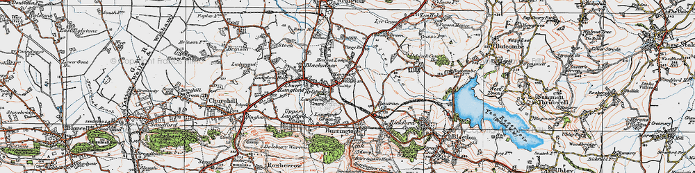 Old map of Havyatt Green in 1919