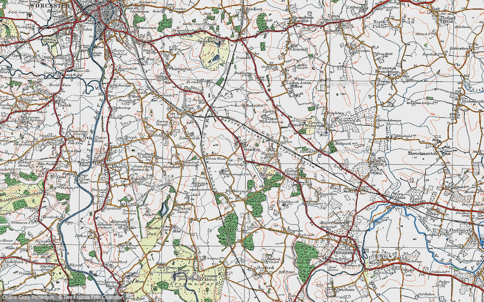 Old Map of Hawbridge, 1919 in 1919