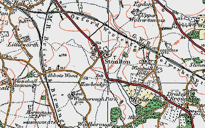 Old map of Hawbridge in 1919