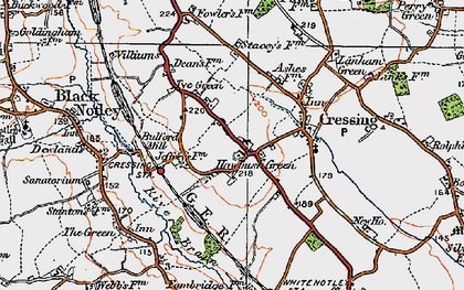 Old map of Hawbush Green in 1921