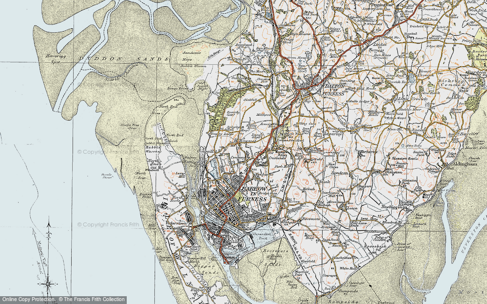 Old Map of Hawcoat, 1924 in 1924