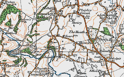 Old map of Hawcross in 1919