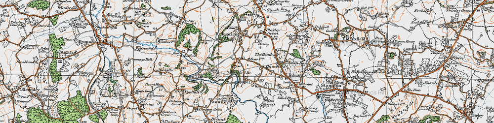 Old map of Hawcross in 1919