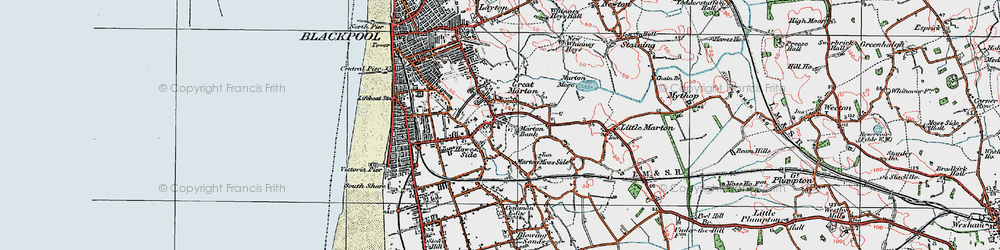 Old map of Hawes Side in 1924
