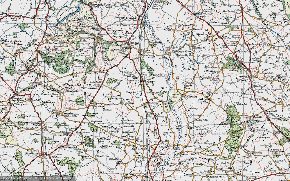 Old Map of Hawgreen, 1921 in 1921