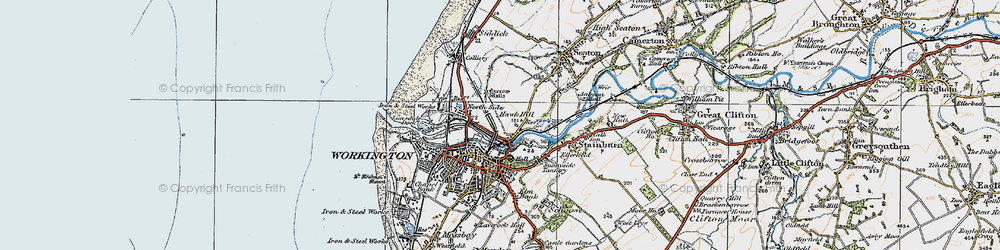 Old map of Hawk Hill in 1925