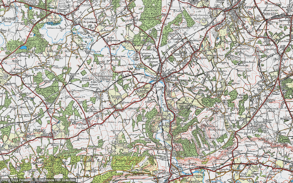 Old Map of Hawk's Hill, 1920 in 1920