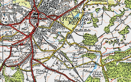 Old map of Hawkenbury in 1920
