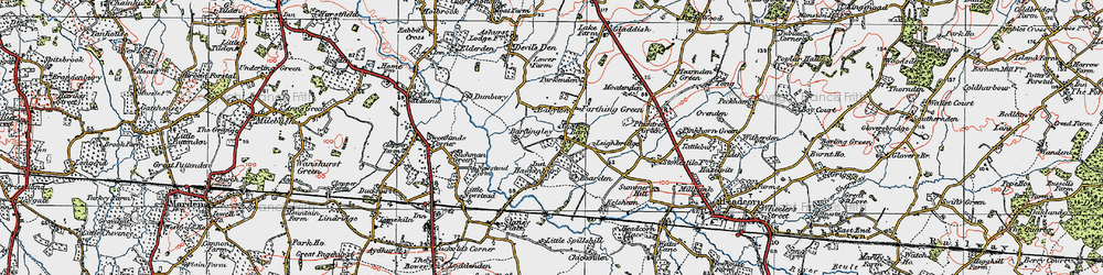 Old map of Hawkenbury in 1921