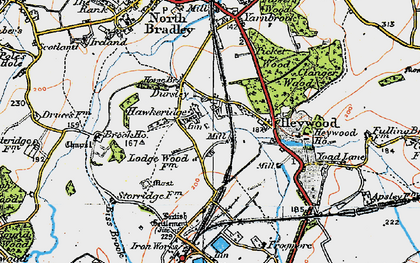 Old map of Hawkeridge in 1919