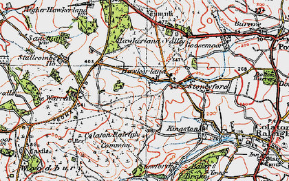 Old map of Hawkerland in 1919