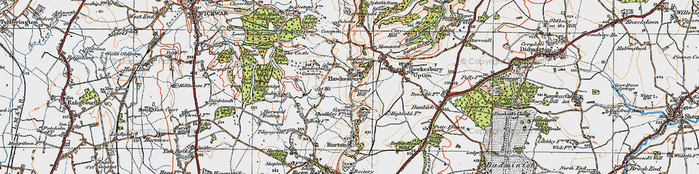 Old map of Broad Hill in 1919