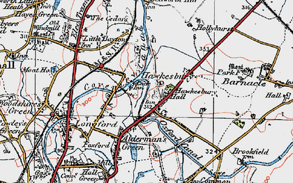 Old map of Hawkesbury in 1920